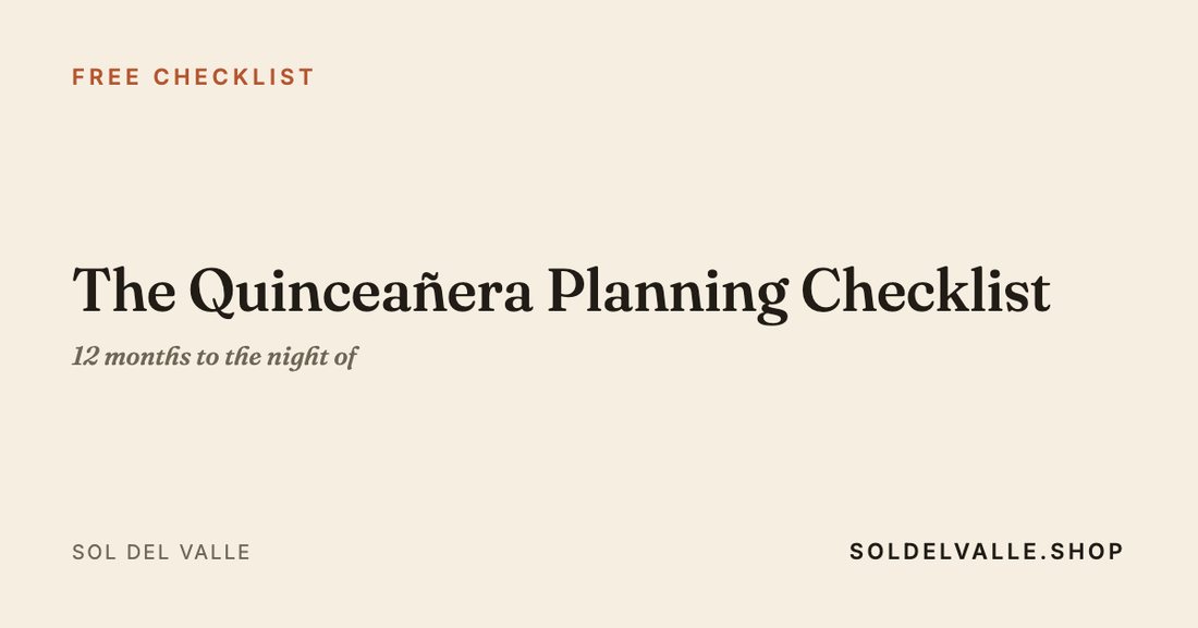 Free quinceañera checklist — one page