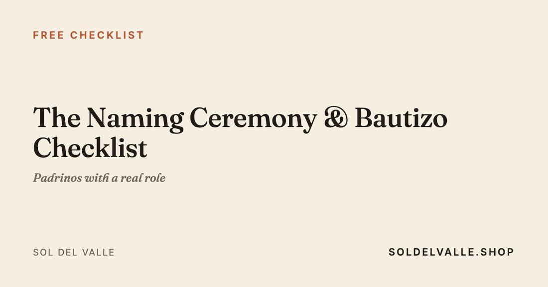 Free naming ceremony checklist