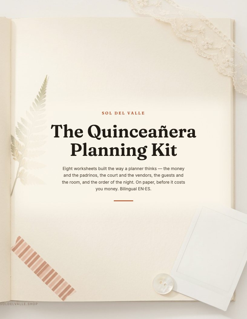 Quinceañera Planning Kit — cover