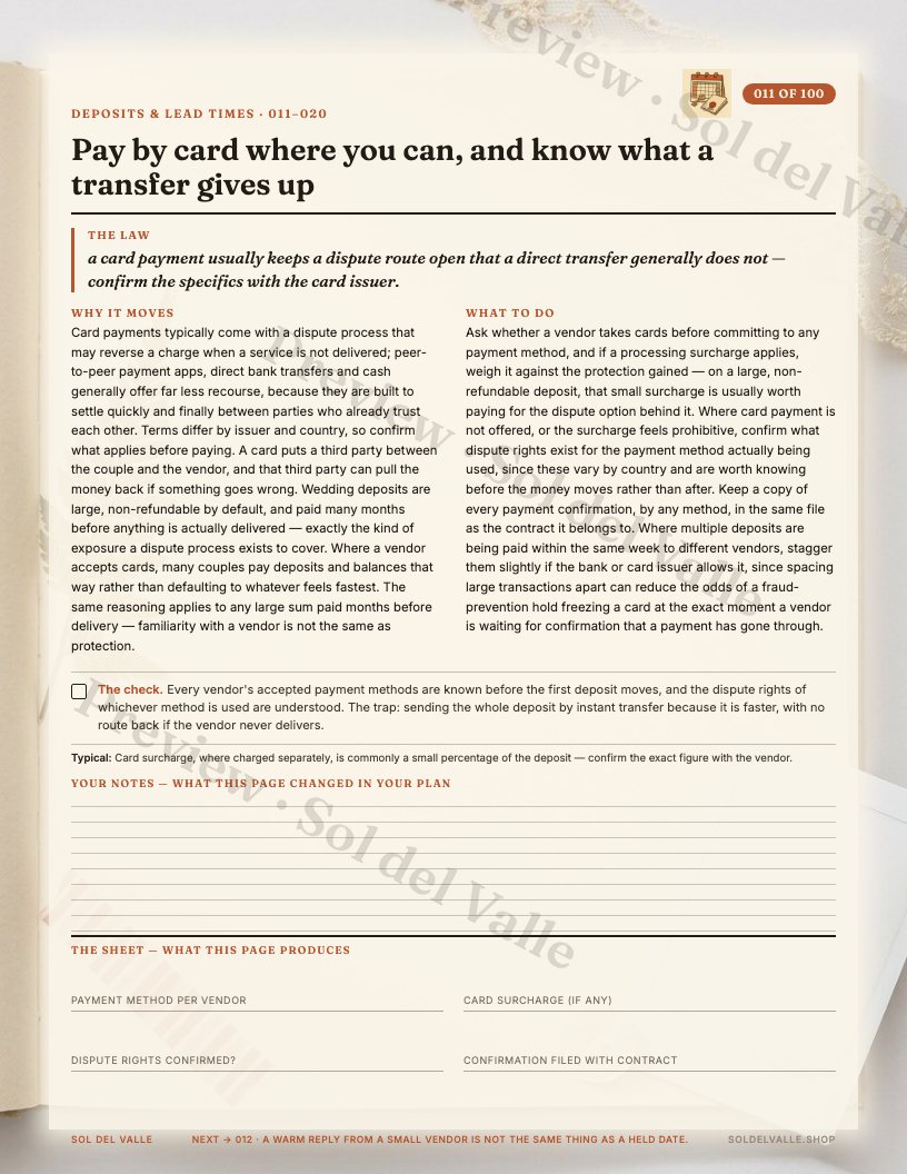 The Wedding Book — one thing per page (011)