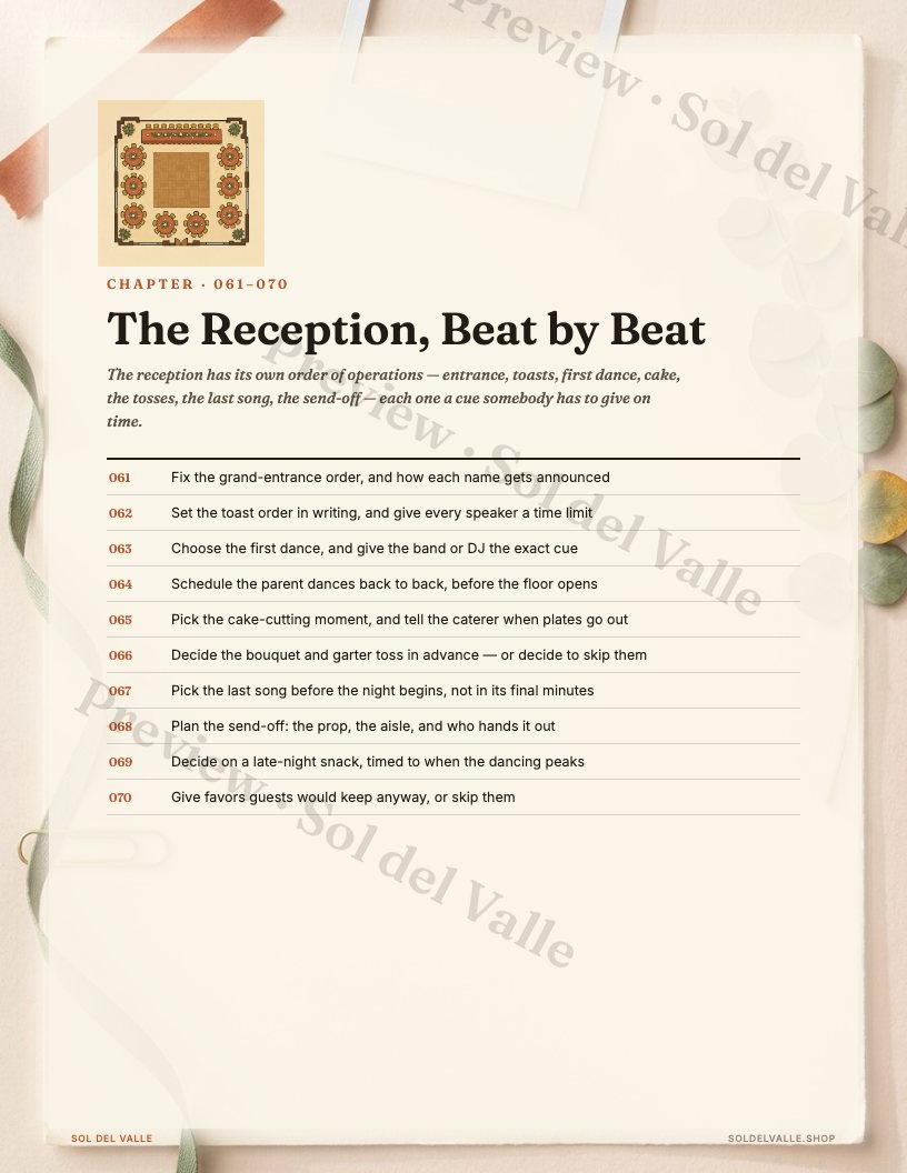 The Wedding Book — chapter 7 opener